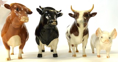 Lot 355 - Beswick Bull fFgures