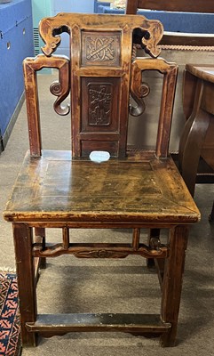 Lot 506 - A Chinese hardwood chair