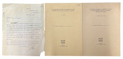 Lot 1050 - Charles John Bond C. M. G F.R.C.S. Typed...