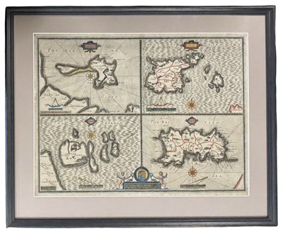 Lot 1014 - John Speed: HOLY ISLAND, GARNSEY, FARNE, JARSEY 1610