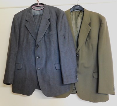 Lot 424 - Burberrys: a two piece suit in grey check wool,...