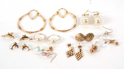 Lot 243 - A mixed lot of earrings: to include five pairs...