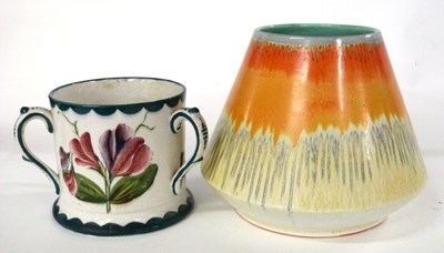 Lot 253 - A Shelley vase with streaked design together...