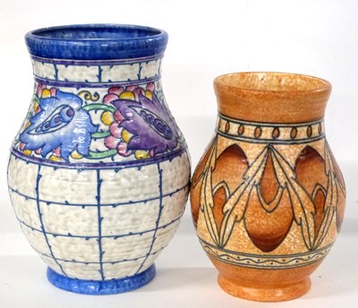 Lot 258 - A large trellis style vase signed by Charlotte...
