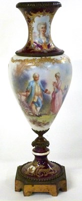 Lot 280 - A continental porcelain vase probably Paris,...