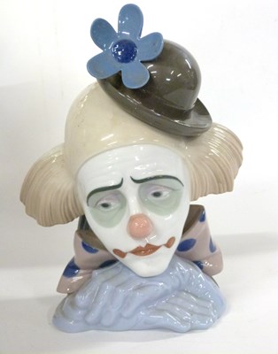 Lot 285 - A further Lladro bust of a clown in original box