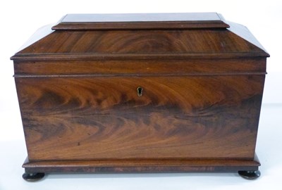 Lot 305 - A 19th Century tea cannister of sarcophagus...