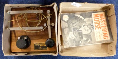 Lot 322 - A boxed complete Morse practice unit