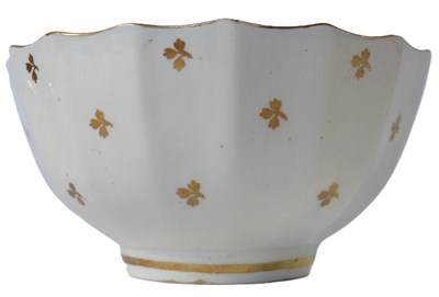 Lot 350 - A Lowestoft slop bowl of fluted form, late...