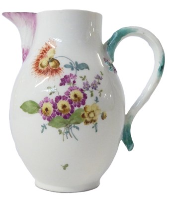 Lot 363 - A Meissen jug decorated with Deutsche Blumen...