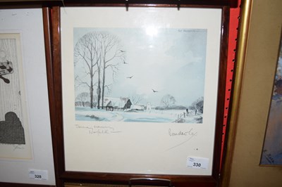 Lot 330 - BRANDON COX, 'JANUARY MORNING, NORFOLK',...