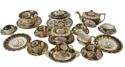 Lot 383 - A part English 19th Century dessert tea...