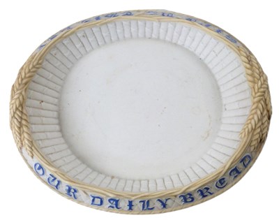 Lot 389 - A large 19th Century ceramic bread plate with...