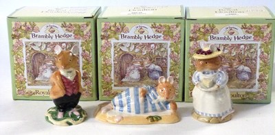 Lot 391 - Three boxed Royal Doulton Brambly Hedge...