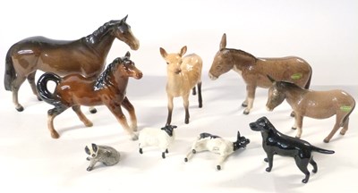 Lot 395 - Group of Beswick animal models including...
