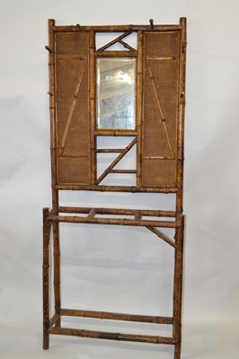 Lot 432 - Victorian bamboo hall stand with mirrored...