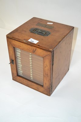 Lot 438 - Small late 19th Century microscope slide case...