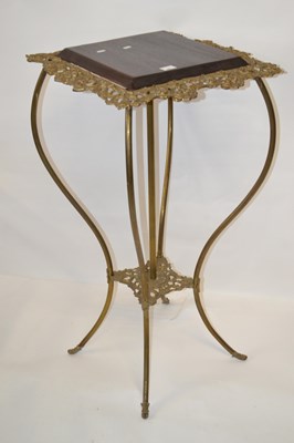 Lot 449 - Late 19th or early 20th Century brass framed...