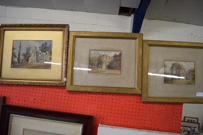 Lot 351 - M MONKHOUSE, 'ST MARY'S ABBEY, YORK' AND A...