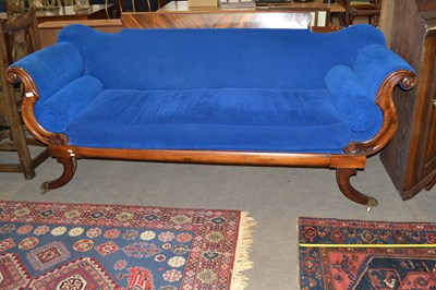 Lot 458 - A Regency mahogany and rosewood veneered sofa...