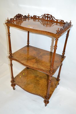 Lot 540 - Victorian walnut veneered three tier...