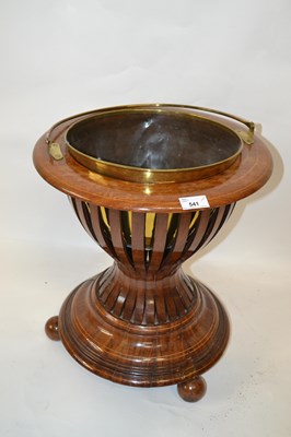 Lot 541 - An unusual mahogany and inlaid jardiniere or...