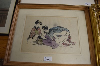 Lot 366 - ORIENTAL SCHOOL, EROTIC STUDY, UNSIGNED, F/G,...