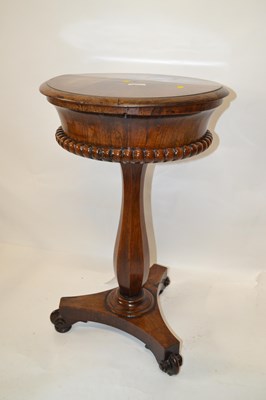 Lot 547 - An early Victorian rosewood sewing table, the...