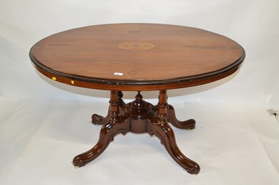Lot 548 - A Victorian walnut and inlaid loo table with...