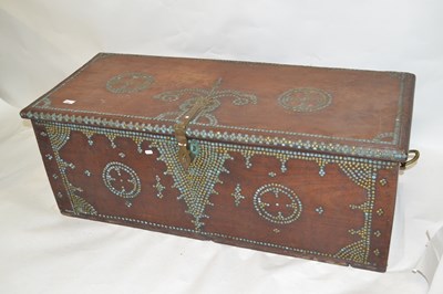 Lot 549 - 19th Century hardwood and brass studded...