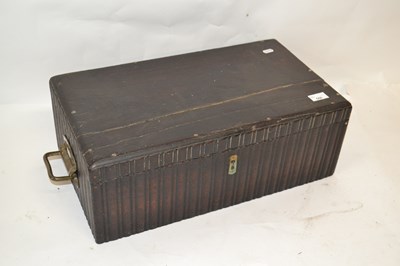 Lot 550 - A 19th Century hardwood writing box of hinged...