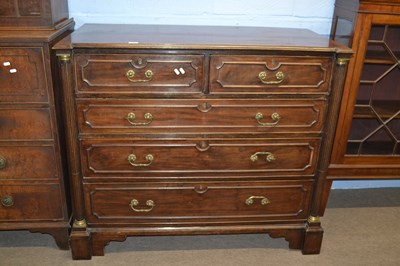 Lot 462 - A late Georgian mahogany chest of two short...