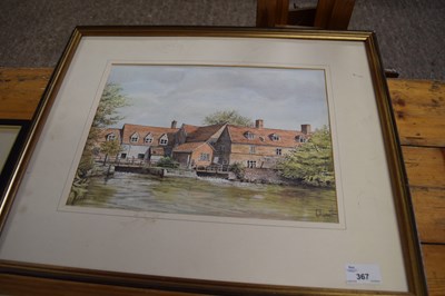 Lot 367 - ROY HAYDON, 'FLATFORD MILL', COLOURED PRINT,...