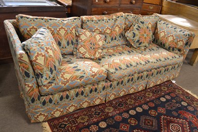 Lot 460 - A 20th Century three seater sofa upholstered...