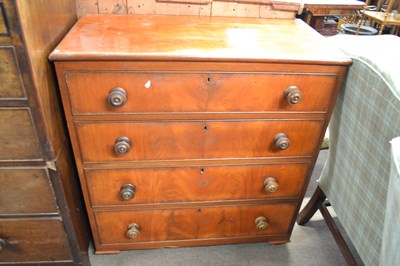 Lot 485 - A Victorian mahogany chest of four long...