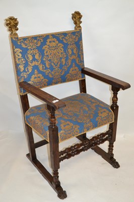 Lot 486 - An unusual 19th Century walnut framed throne...