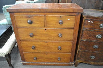 Lot 482 - A Victorian mahogany chest of two short over...