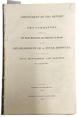 Lot 1037 - INDIA, CALCUTTA. 3 Vol. Report of the...