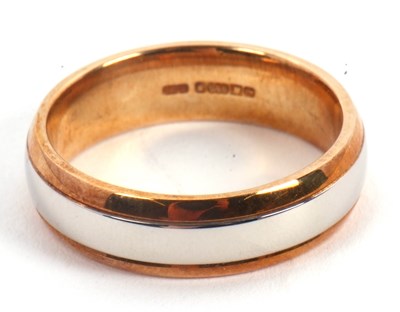 Lot 62 - A 9ct and palladium ring, stamped 375 and 950...