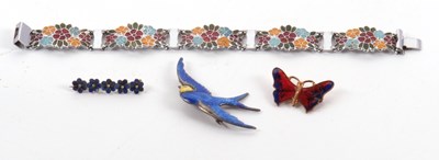 Lot 152 - A quantity of enamel jewellery: to include a...