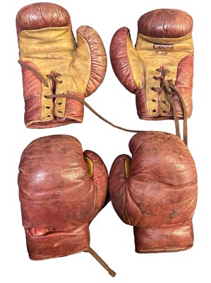 Lot 297 - Two pairs of vintage children's Codeg leather...