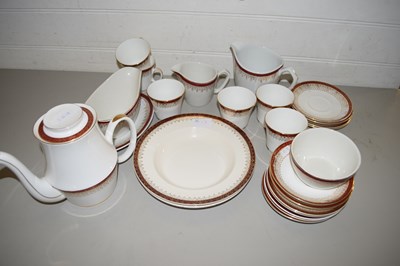 Lot 13 - ALFRED MEAKIN RED AND GILT DECORATED TEA AND...