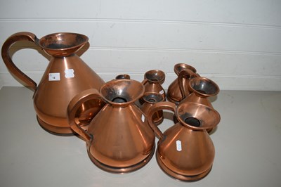 Lot 14 - GRADUATED SET OF NINE GEORGE V COPPER HAYSTACK...