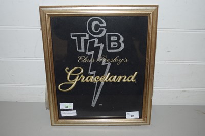 Lot 22 - FRAMED NEEDLEWORK PICTURE - ELVIS PRESLEY'S...