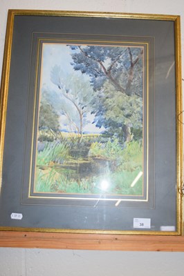 Lot 38 - 20TH CENTURY SCHOOL, STUDY OF A STREAM IN...