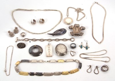 Lot 232 - A mixed lot of silver jewellery, to include...