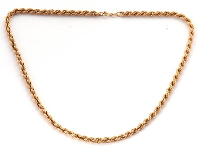 Lot 187 - A 9ct rope twist necklace, with tag stamped...