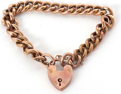 Lot 205 - A 9ct bracelet, the curblink bracelet, with...