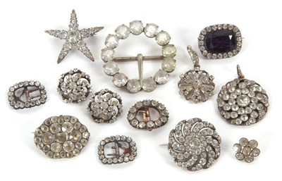 Lot 239 - A quantity of paste set buckles and buttons,...