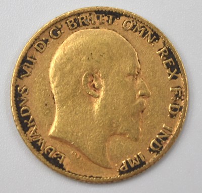 Lot 155 - 1907 ERVII half gold sovereign